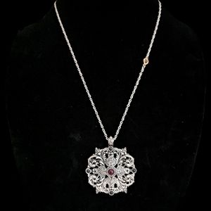 Necklace with beautiful subtle hearts in the  design pattern. Renaissance.
